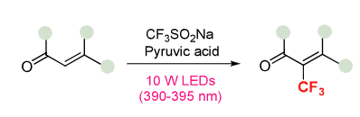 α-Trifluoromethylation of unactivated α,β-unsaturated carbonyl compounds structure